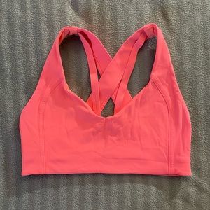 Super cute bright peach Lululemon sports bra size 6